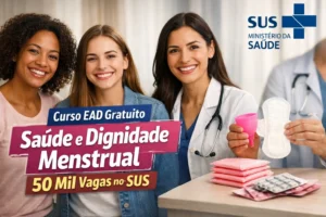 Curso EAD gratuito sobre saúde e dignidade menstrual é lançado com 50 mil vagas SUS