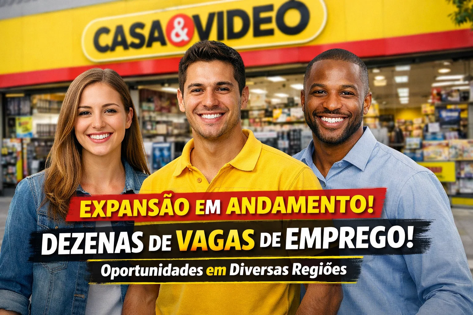 Casa & Video entra em nova fase de expansão e divulga dezenas de vagas de emprego