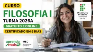 Curso de filosofia gratuito do MEC abre inscrições online com certificado