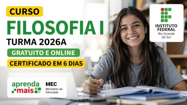 Curso de filosofia gratuito do MEC abre inscrições online com certificado