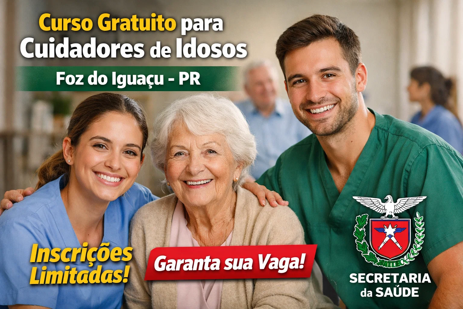 Curso gratuito para cuidadores de idosos abre vagas no Paraná
