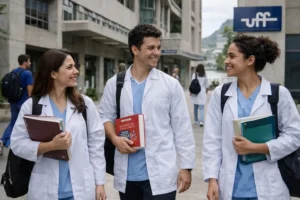 Estudantes de Enfermagem em ambiente universitário público da UFF em Niterói.