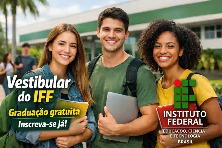 IFF abre vestibular com vagas em cursos de graduação gratuitos e inscrições seguem até início de maio