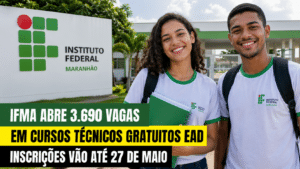 IFMA abre 3.690 vagas em cursos técnicos gratuitos EAD que prometem qualificação profissional