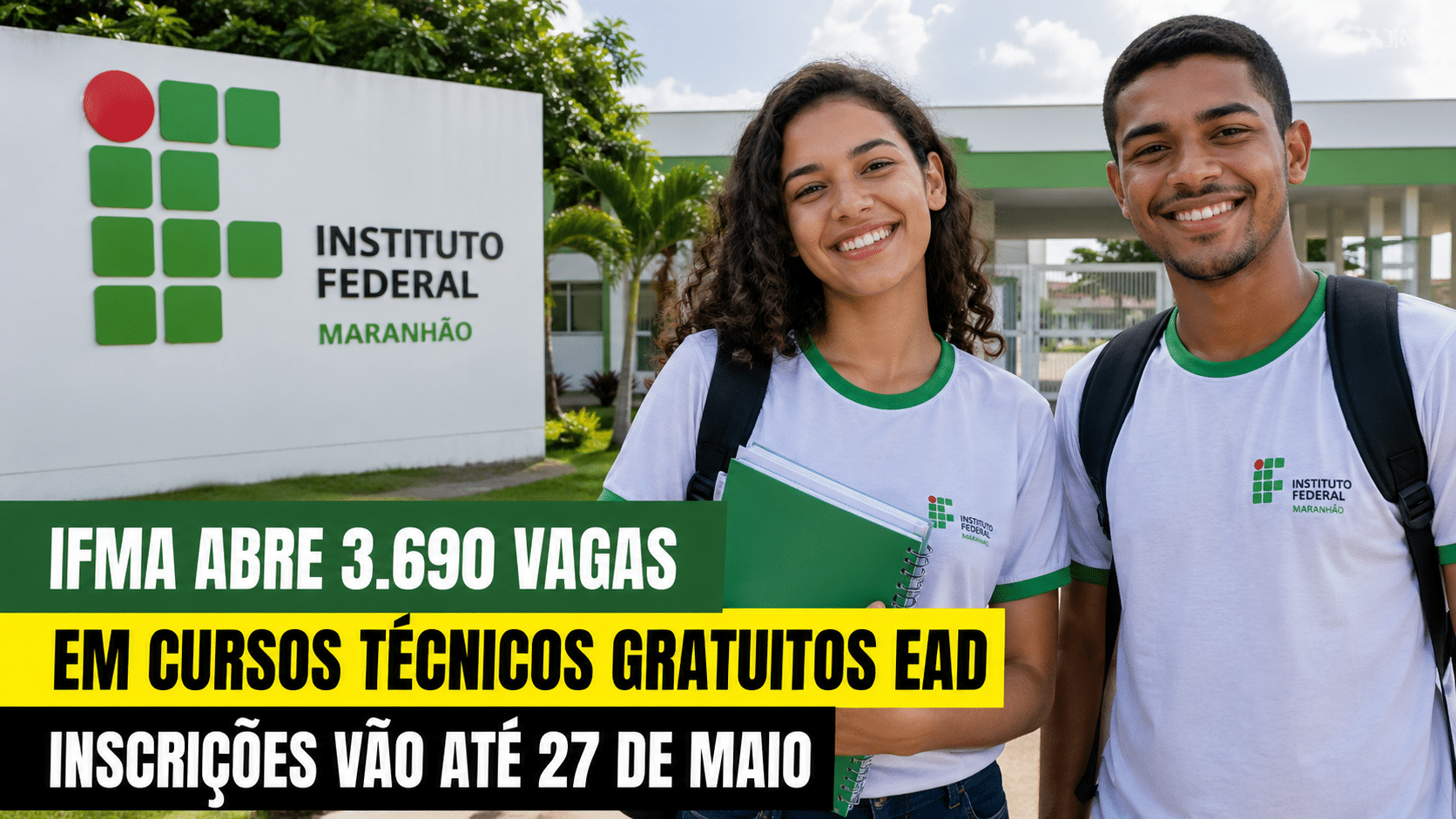 IFMA abre 3.690 vagas em cursos técnicos gratuitos EAD que prometem qualificação profissional