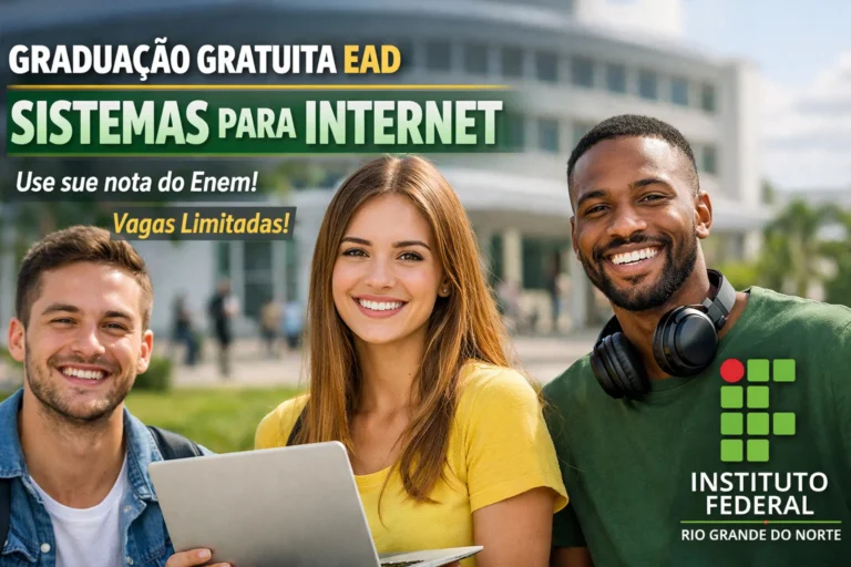 IFRN abre inscrições para graduação gratuita em Sistemas para Internet EaD com uso da nota do Enem até 2025