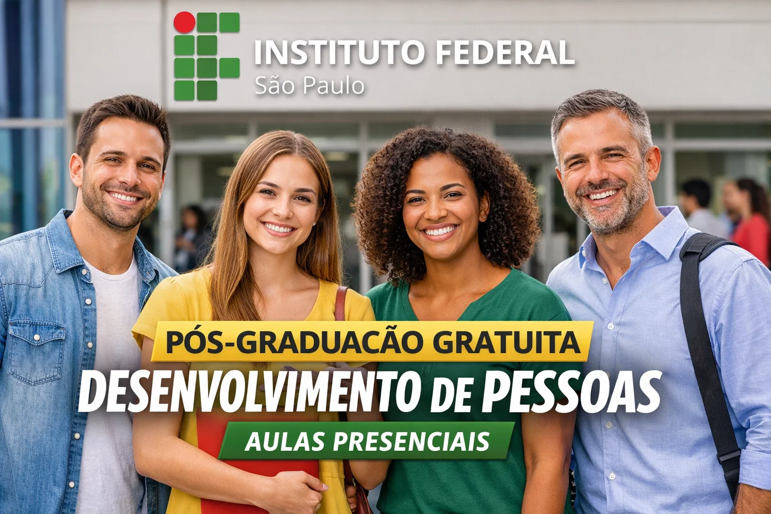 IFSP abre pós-graduação gratuita em Desenvolvimento de Pessoas para graduados de qualquer área e proporciona aulas presenciais