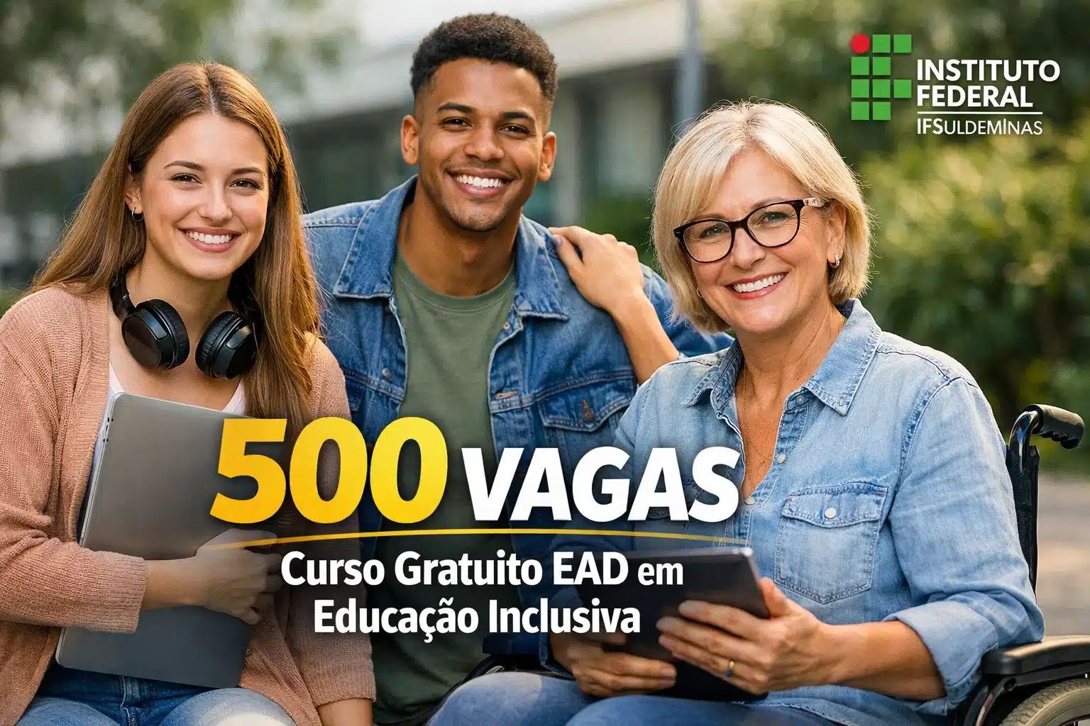 Instituto Federal oferece 500 vagas em curso gratuito EAD de Educação Inclusiva na Prática pelo IFSULDEMINAS