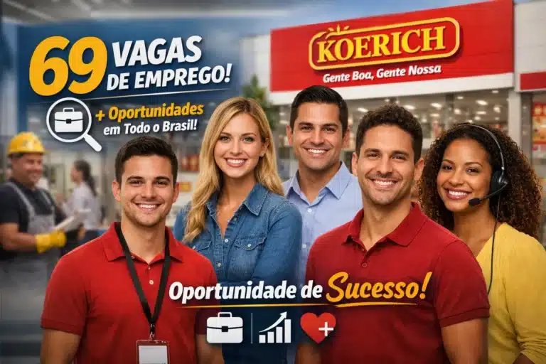 Lojas Koerich abre 69 vagas de emprego em diversas áreas pelo país