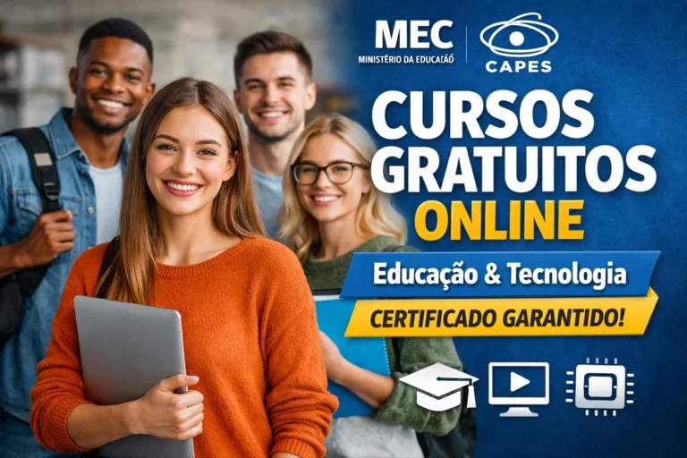 MEC e CAPES liberam cursos gratuitos e online com certificado em áreas estratégicas da educação