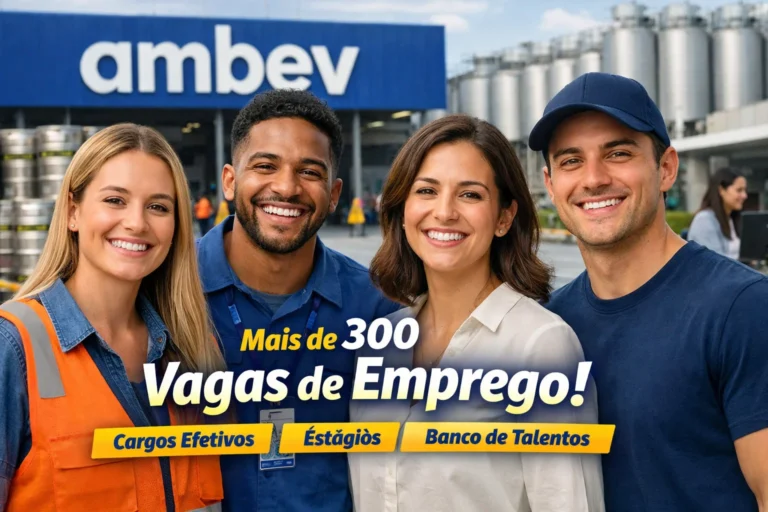 Mais de 300 vagas de emprego na Ambev estão disponíveis no Brasil com cargos efetivos