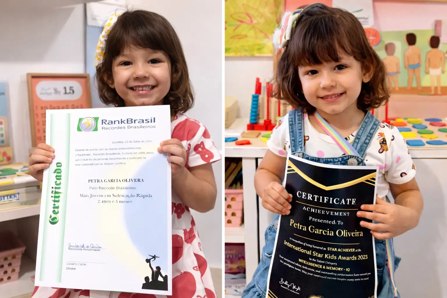 Menina gênia brasileira de 4 anos ganha medalha em competição internacional de matemática