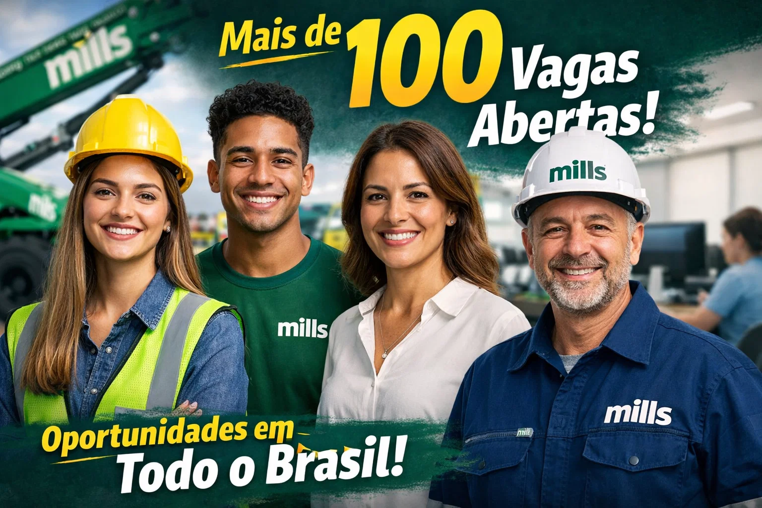 Mills abre mais de 100 vagas de emprego e estágio em todo o Brasil
