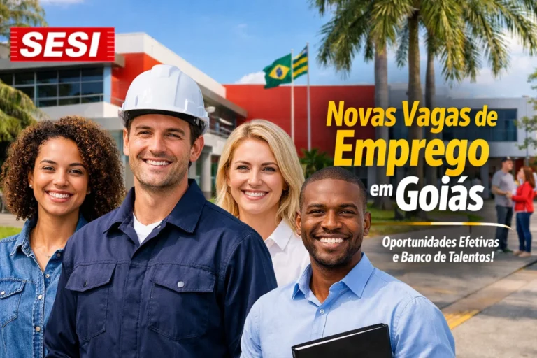 SESI abre novas vagas de emprego em Goiás com oportunidades efetivas e banco de talentos