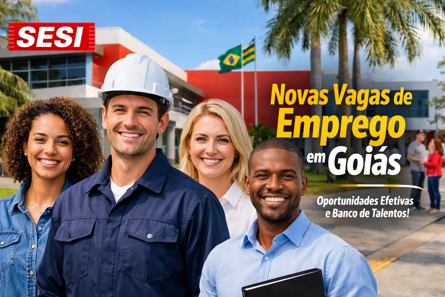 SESI abre novas vagas de emprego em Goiás com oportunidades efetivas e banco de talentos