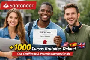 Santander está divulgando mais de 1000 cursos gratuitos online com certificação e parcerias internacionais