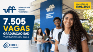 UFF abre 7.505 vagas em cursos de graduação EAD pelo CEDERJ e inscrições já estão disponíveis