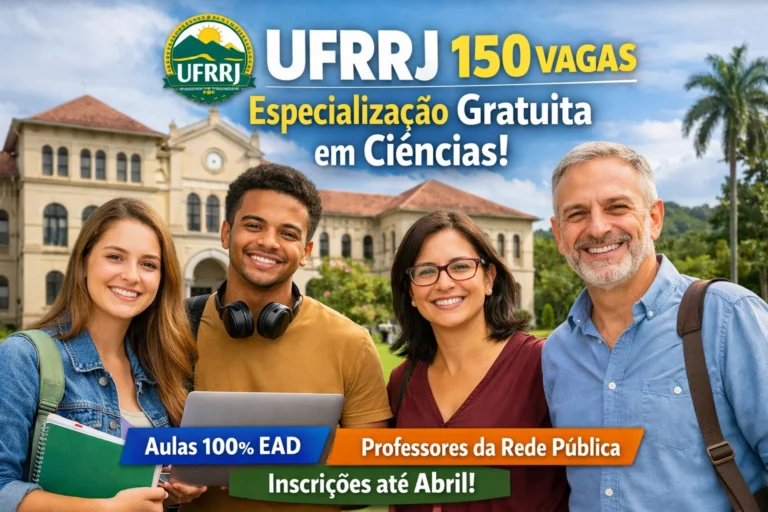 UFRRJ abre 150 vagas para especialização gratuita em Ciências com aulas EAD