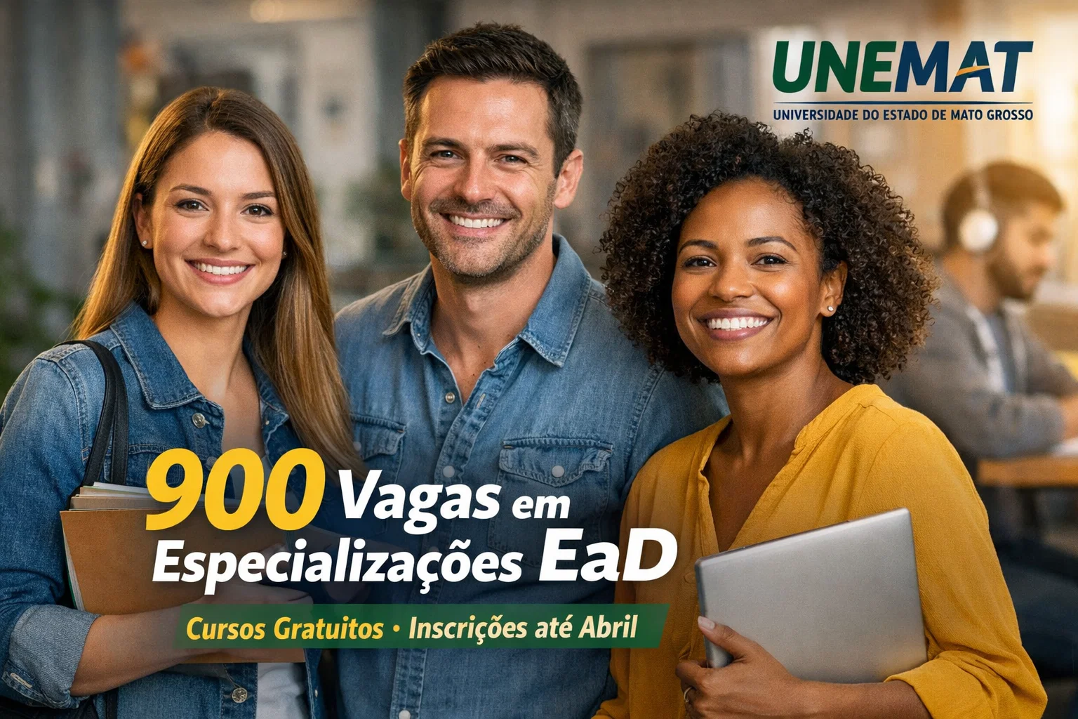 UNEMAT abre 900 vagas em especializações EaD gratuitas com inscrições até abril
