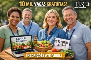 USP abre 10 mil vagas para curso gratuito online de educação alimentar