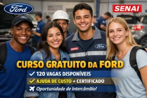 Curso gratuito da Ford abre 120 vagas com ajuda de custo