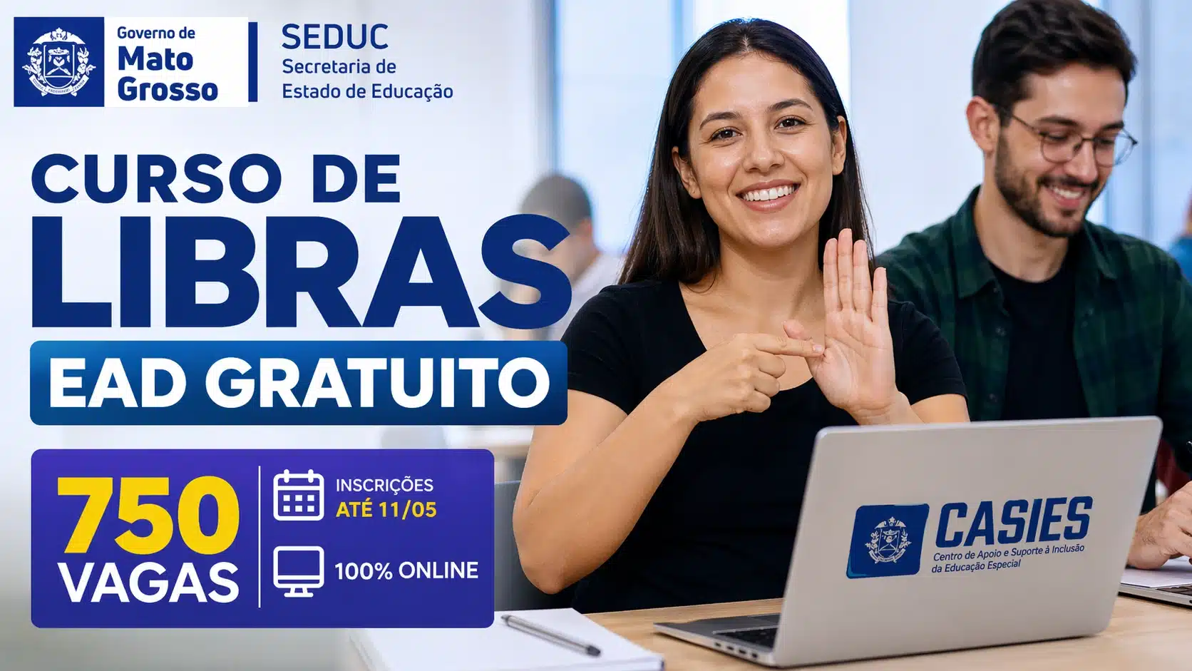 Seduc abre inscrições para curso de Libras EAD gratuito