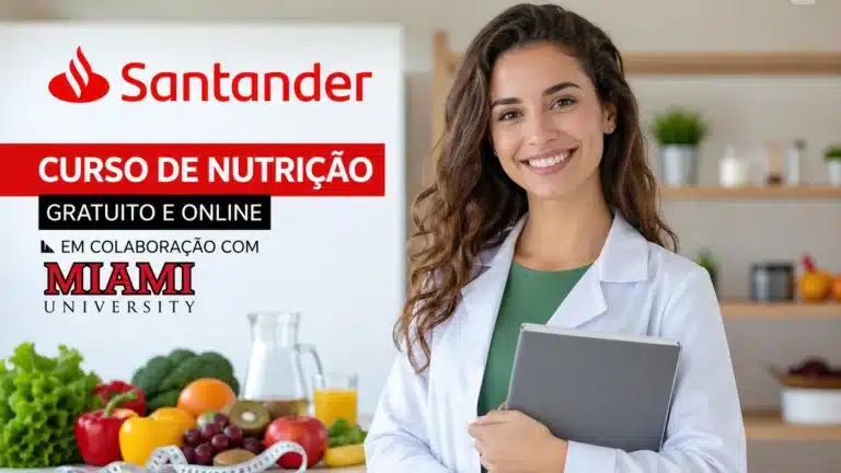 Curso de nutrição gratuito está disponível pelo Santander em parceria com Miami University