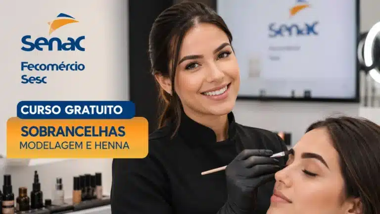 Curso gratuito do Senac abre vagas para Modelagem e Henna para sobrancelhas