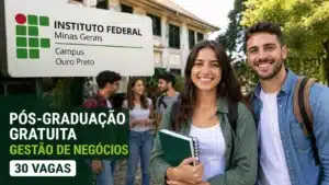 IFMG abre 30 vagas em curso de pós-graduação gratuita em Gestão de Negócios