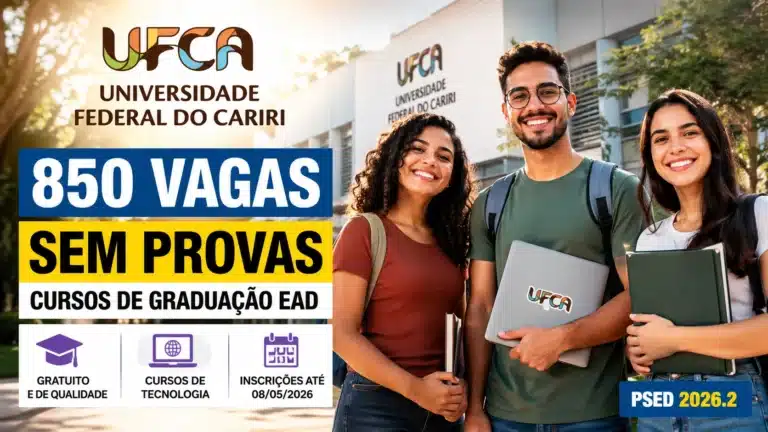 UFCA está convocando interessados em diploma de ensino superior
