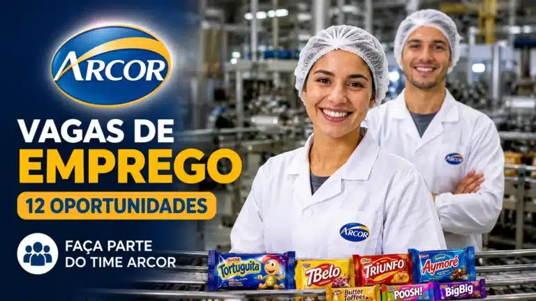 Arcor divulga vagas de emprego em diversos estados do país com oportunidades efetivas e banco de talentos