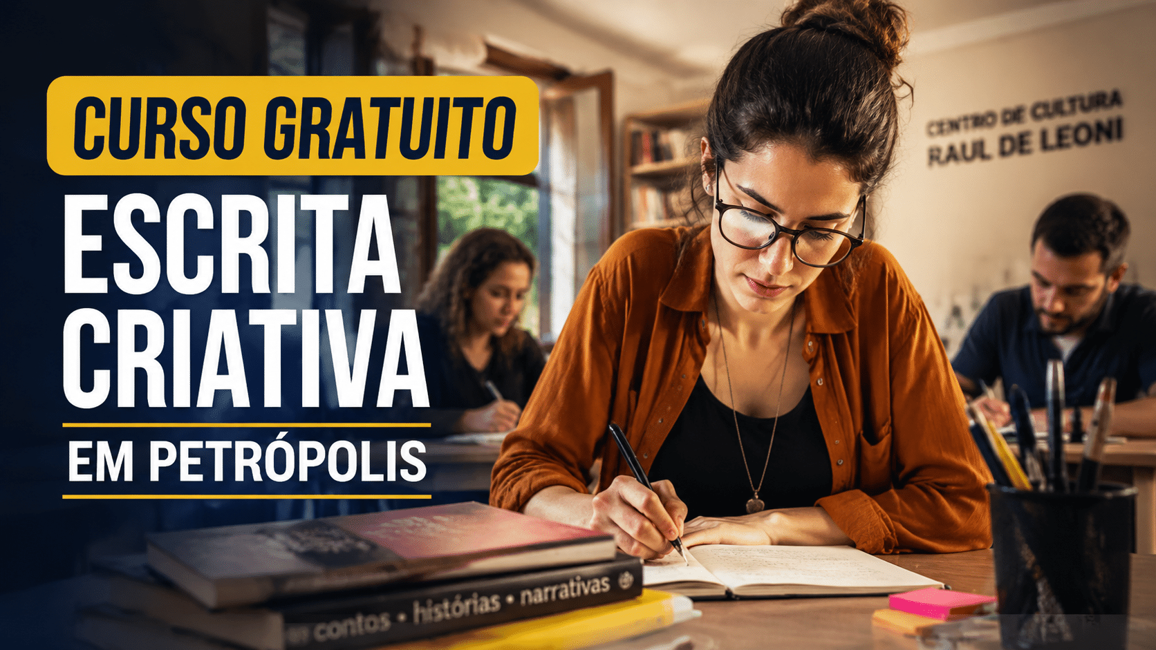 Centro de Cultura abre curso gratuito de escrita de contos literários em junho