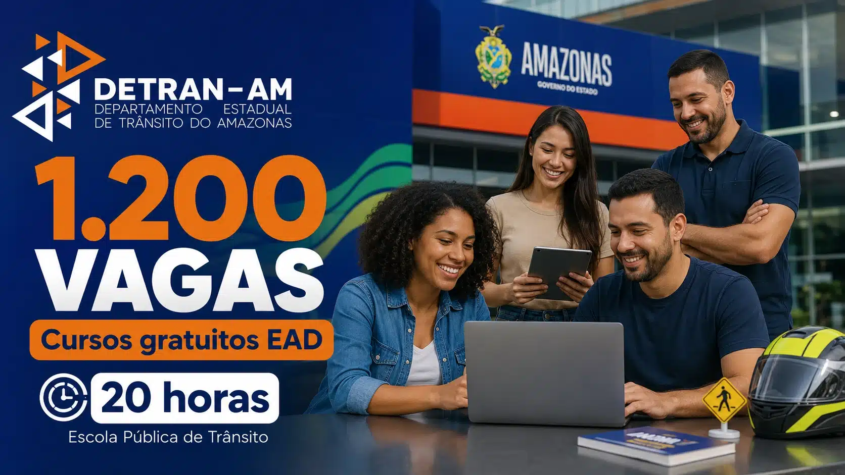 DETRAN-AM abre 1200 vagas em cursos gratuitos EAD da Escola Pública de Trânsito