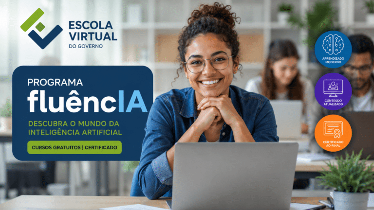 Escola Virtual abre programa gratuito para quem quer ficar fluente em inteligência artificial com curso gratuito de IA e certificado