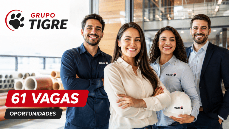 Grupo Tigre anuncia 61 vagas de emprego em diferentes áreas