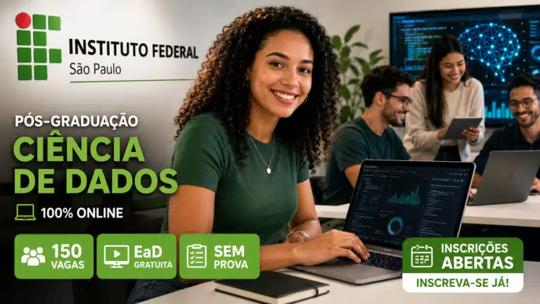 IFSP abre inscrições para especialização EAD gratuita em Ciência de Dados