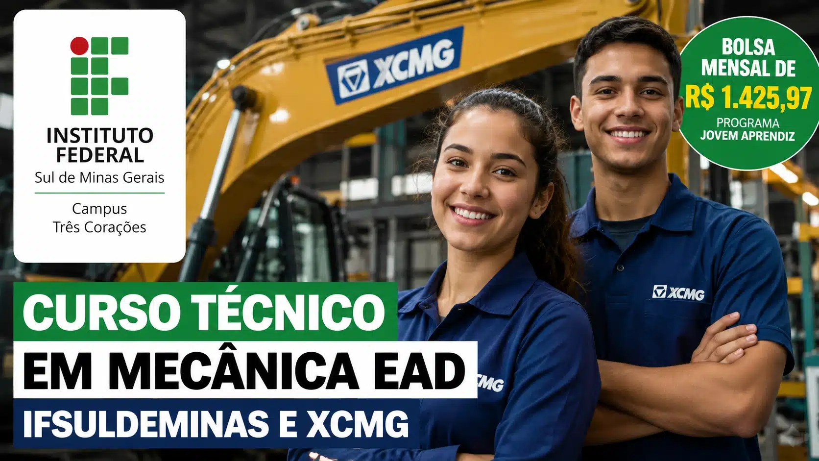 IFSULDEMINAS abre seleção para curso técnico de Mecânica EAD com bolsa