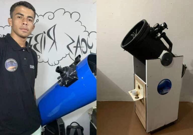 Jovem do sertão transforma balde em telescópio e leva conhecimento astronômico a crianças, abrindo oportunidades de aprendizado e sonho na astronomia