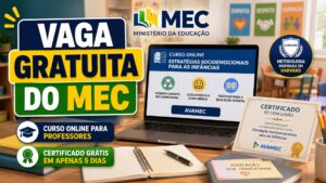 Ministério da Educação libera 500 mil vagas em curso gratuito online para professores da Educação Infantil e garante certificado em apenas cinco dias de estudo