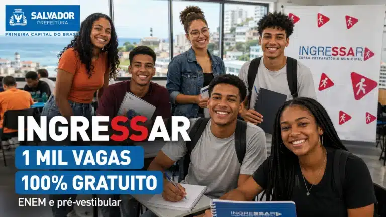 Prefeitura de Salvador abre inscrições para IngreSSAr com 1 mil vagas