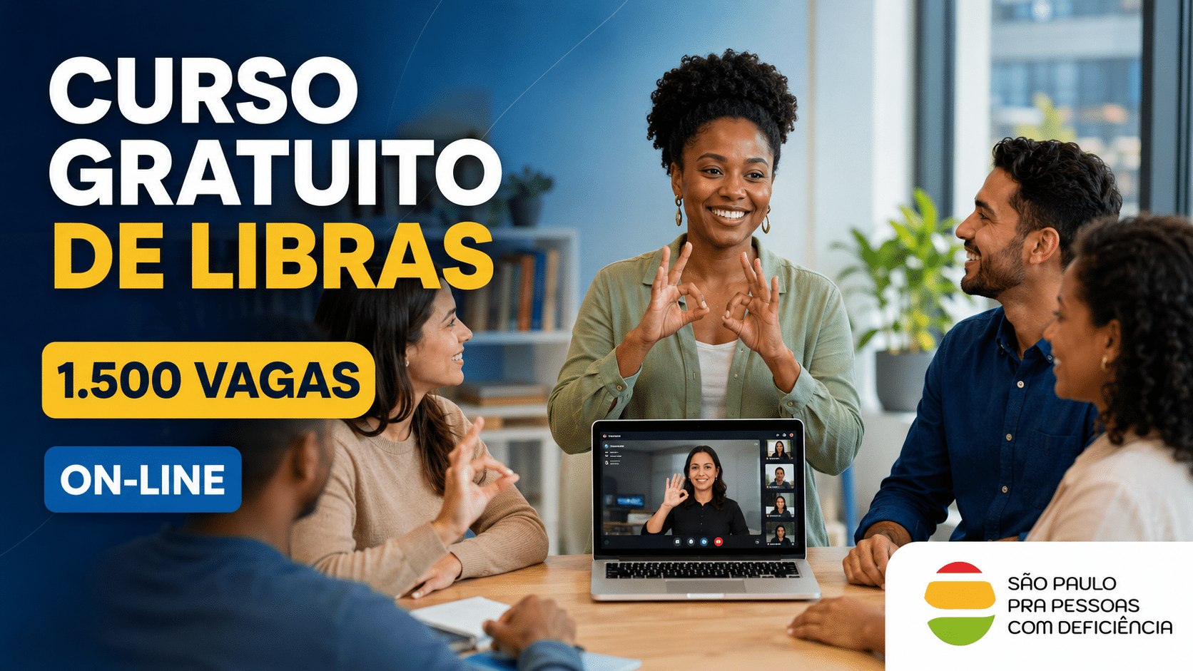Univesp abre curso gratuito de Libras e divulga 1500 vagas para inscrição que ficará disponível até que se preencham todas as oportunidades