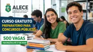 ALECE abre mais 200 vagas em curso gratuito preparatório para concursos públicos