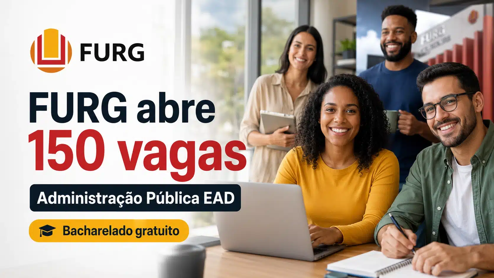FURG abre 150 vagas em bacharelado gratuito de Administração Pública na modalidade EAD