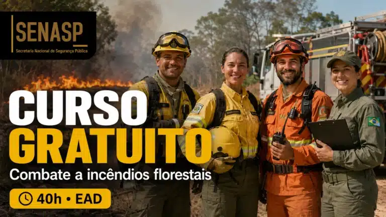 Senasp abre curso gratuito de Prevenção e Combate a Incêndios Florestais pela Rede EAD