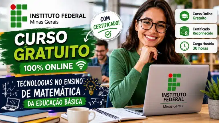 IFMG oferece curso gratuito online de Tecnologias no Ensino de Matemática da Educação Básica