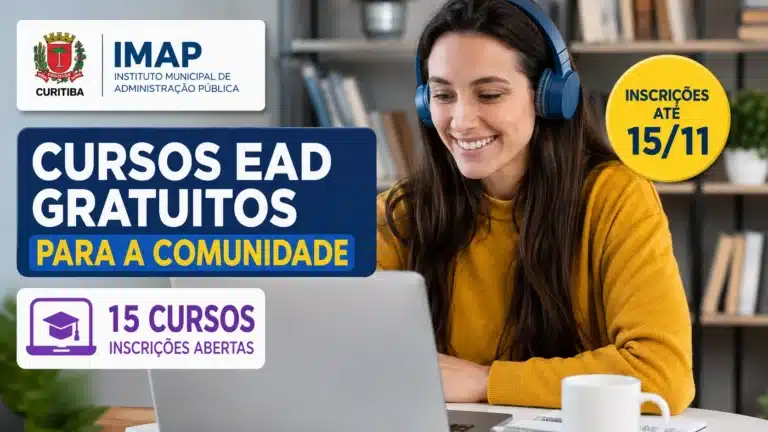 Imap abre inscrições para 15 cursos gratuitos EAD em 2026 com qualificação aberta à comunidade