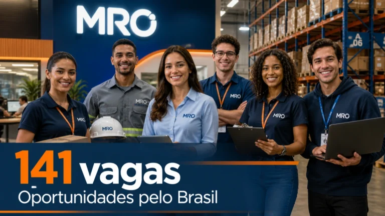 MRO anuncia 141 vagas de emprego com oportunidades em diversas regiões do Brasil
