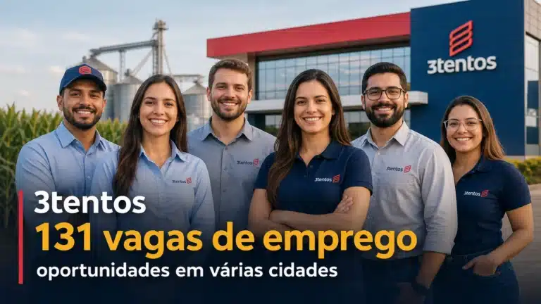 3tentos abre vagas de emprego e estágio remunerado em diversas regiões do país