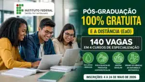 IFSertãoPE abre 140 vagas em cursos de especialização 100% gratuitos EAD em quatro áreas diversificadas