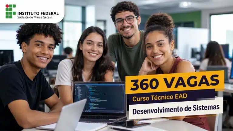 Instituto Federal abre 360 vagas para curso técnico EAD em Desenvolvimento de Sistemas